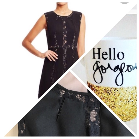 BCBGMaxAzria Dresses & Skirts - On trend LBD NWT  BCBG LINED NUDE LACE ACCENTED DRESS